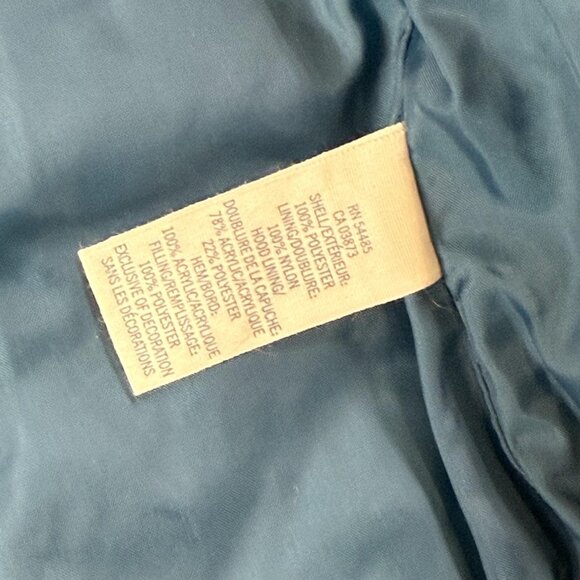 American Eagle Vest Womens Large Blue Hooded Sherpa Lined Quilted Full Zip Y2K - Picture 11 of 14